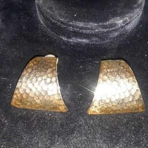 Gold Textured Earrings